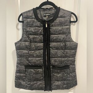Karl Lagerfeld Tweed Quilted Puffer Vest